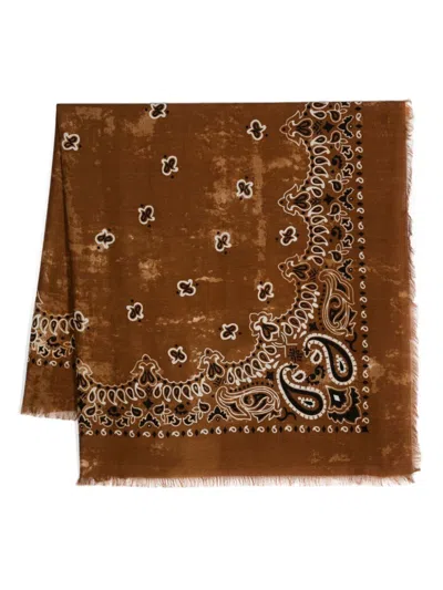 Destin Scarf Jil Quadra 140x140 Cm In Marrón