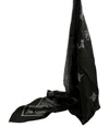 Destin Large Square Scarf With Bandana-inspired Pattern In Black