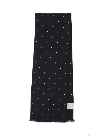 Destin Polka Dot Scarf In Black