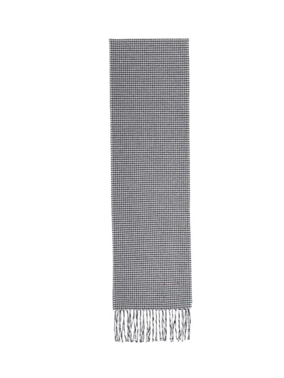 Destin Checked Scarf In Nero