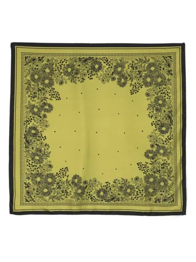Destin Silky Carre 90 X 90 Cm Scarf Accessories In Green