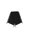 Destin Surl Checked Shawl In Black