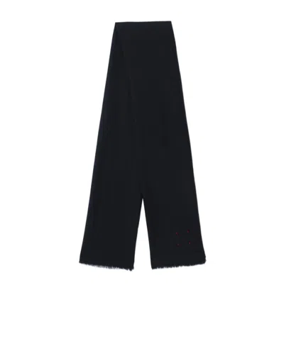 Destin Surl Fringed Scarf In Black