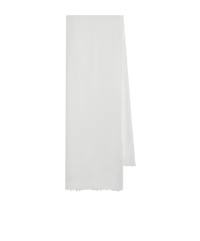 Destin Surl Fringed Scarf In White