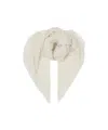 Destin Surl Fringed Scarf In White