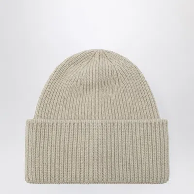 Destin Surl Ivory Wool & Cashmere Beanie In White