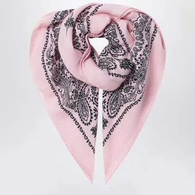 Destin Surl Judy Bandana Scarf In Wool In Pink