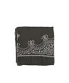 Destin Surl Patterned Square Scarf In Darkchoco
