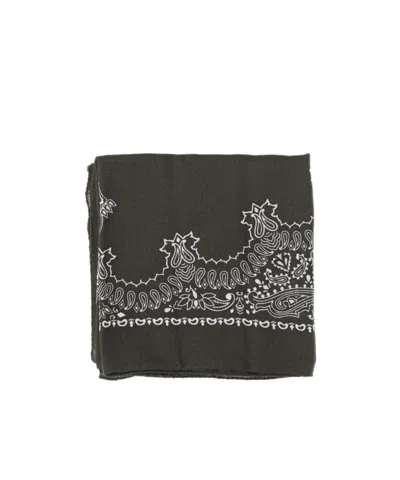 Destin Surl Patterned Square Scarf In Darkchoco