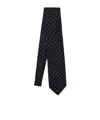 Destin Surl Polka Dot Silk Tie In Black