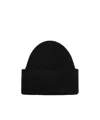 Destin Surl Rib Knitted Hat In Black