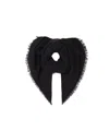 Destin Surl Scarred Edge Silk Scarf In Black