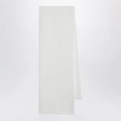 Destin Surl Silk And Cashmere-blend Scarf In White