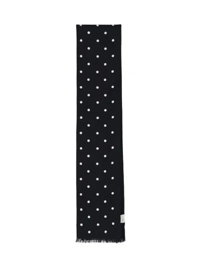 Destin Dünfer Schal Mit Polka-dots In Schwarz
