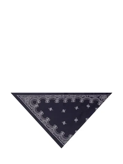 Destin Triangle Bandana In 100% Wool In Navy