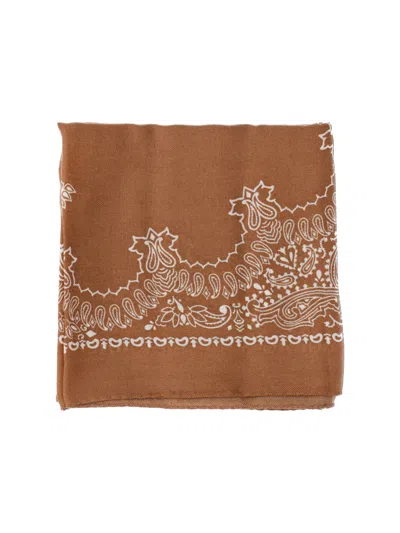 Destin Unisex 100% Wool Scarf In Brown