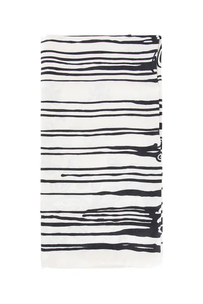 Destin Unisex Black&white Scarves