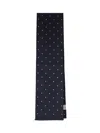 Destin Unisex Silk Scarf With Dot Pattern In Blue