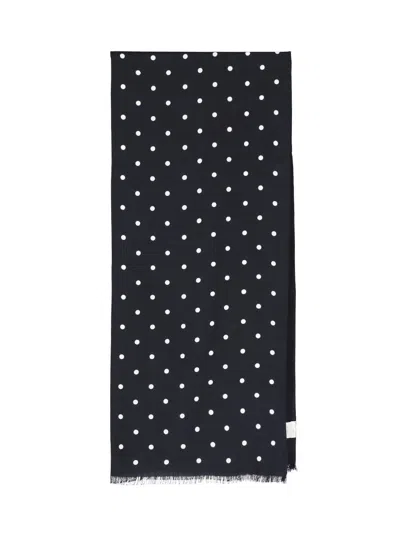 Destin Unisex Wool Scarf In Black