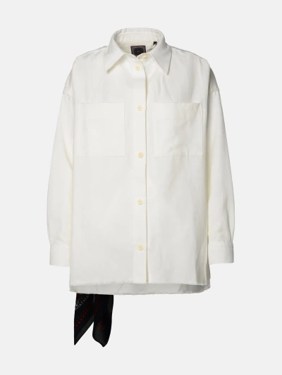Destin White Linen Blend Shirt