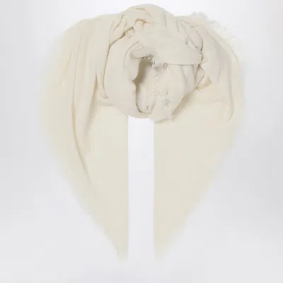 DESTIN DESTIN WHITE MILK CASHMERE SCARF