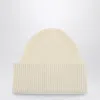 Destin White Wool And Cashmere Beanie