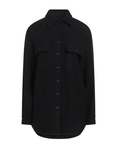Destin Woman Shirt Black Size M Wool, Cashmere