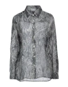 Destin Woman Shirt Charcoal Size M Cotton In Grey