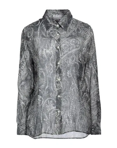 Destin Woman Shirt Charcoal Size M Cotton In Grey