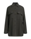 Destin Woman Shirt Dark Green Size M Wool, Cashmere