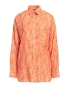 Destin Woman Shirt Orange Size S Cotton