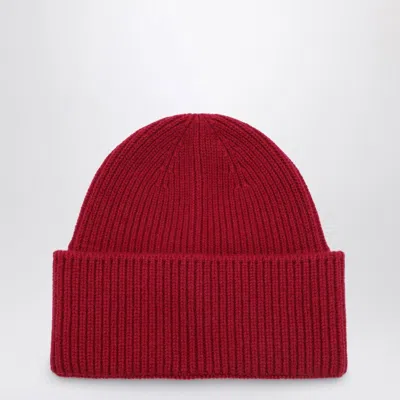 Destin Women's Burgundy Wool And Cashmere Beanie