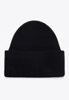 Destin Anthracite Wool And Cashmere Beanie In Blue