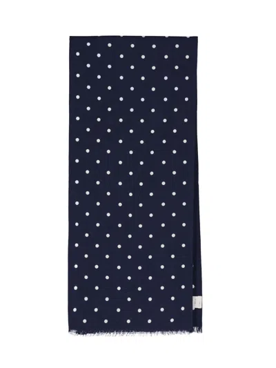 Destin Wool Mini Scarf In Blue