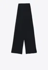 Destin Wool Rectangular Scarf In Black