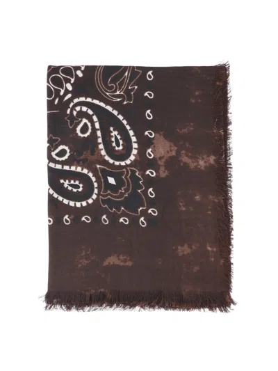Destin Wool Scarf "jil" In Brown