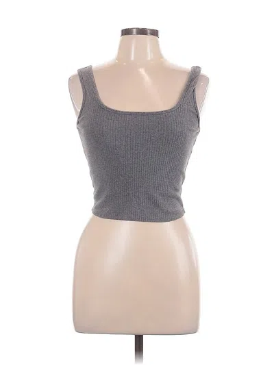 Pre-owned Destined Tank Top Gray Strapless Neckline Tops