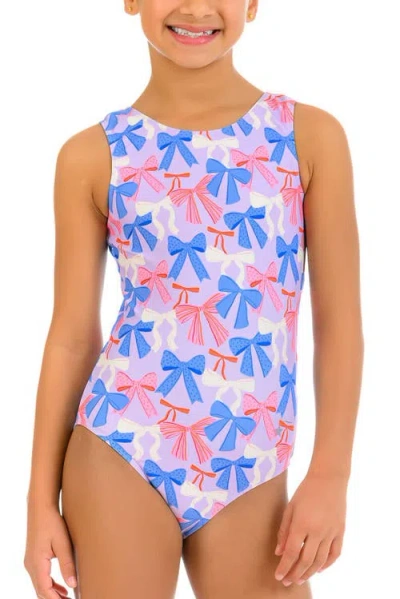 Destira Kids'  Bow My Gosh Leotard In Blue