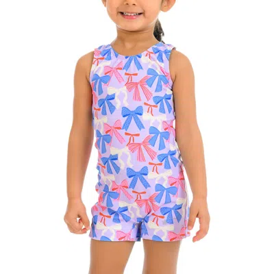 Destira Kids'  Bow My Gosh Unitard In Multi