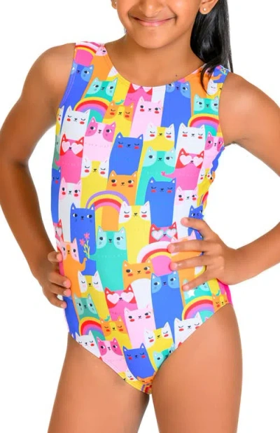 Destira Kids'  Catlandia Leotard In Multi