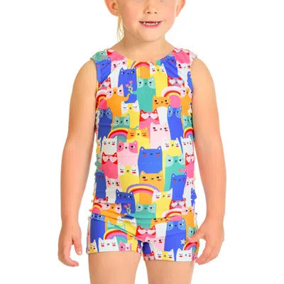 Destira Kids'  Catlandia Unitard In Multi