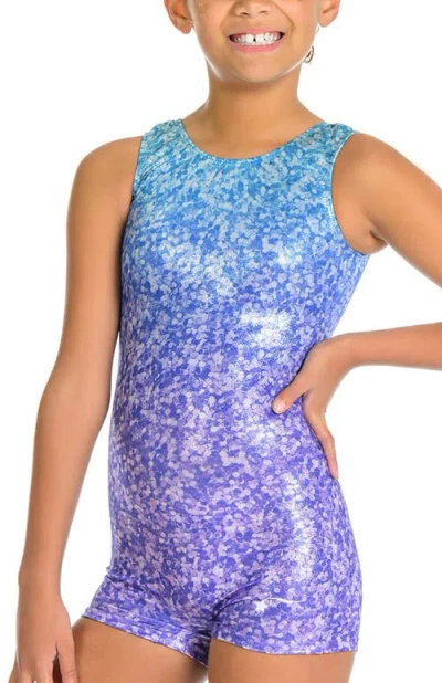 Destira Kids'  Glitter And Glitz Lavender Unitard In Blue
