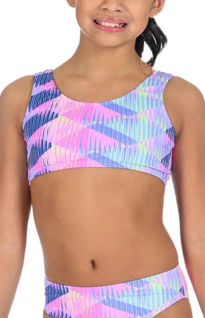 Destira Kids'  Heat Wave Bikini Top In Multi