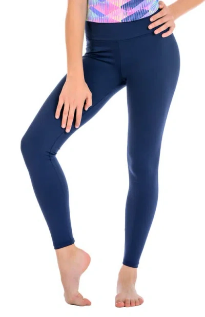 Destira Kids'  High Waisted Performance Legging In Blue