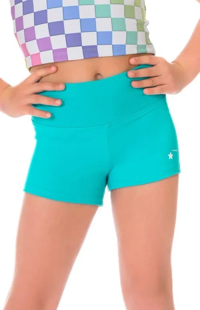 Destira Kids'  High Waisted Performance Short In Blue