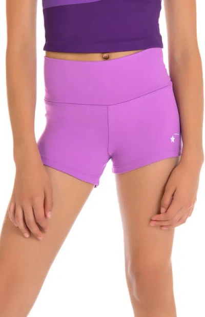 Destira Kids'  High Waisted Performance Short In Purple