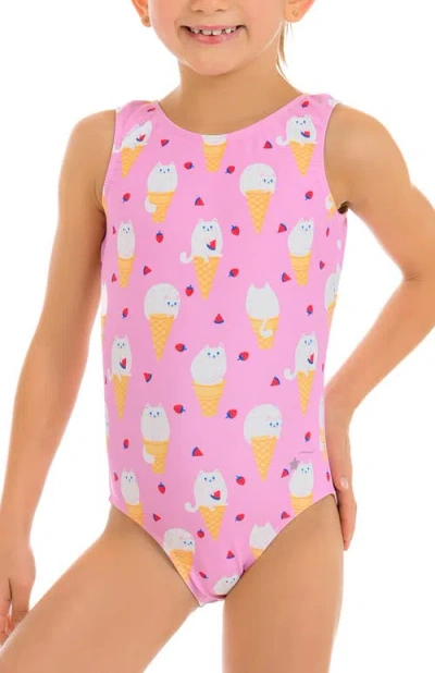 Destira Kids'  Kitty Cones Leotard In Multi