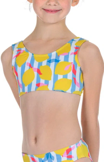 Destira Kids'  Lemon Squeezy Bikini Top In Yellow