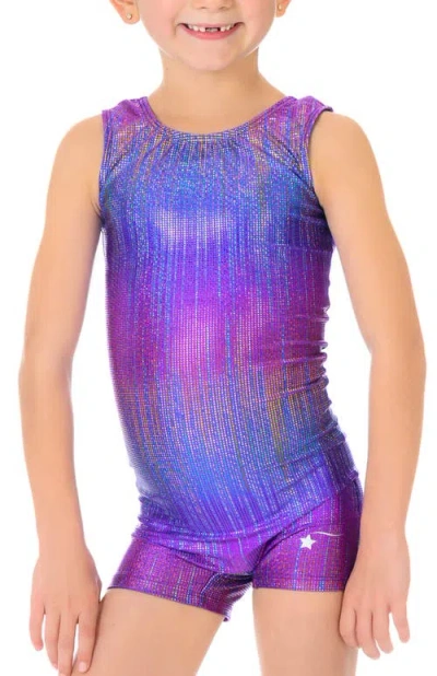 Destira Kids'  Rainbow Blaze Unitard In Purple