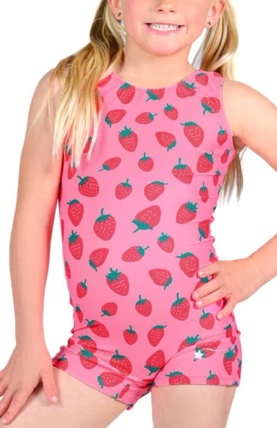 Destira Kids'  Strawberry Fields Unitard In Pink